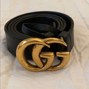 Gucci Black GG Marmont Belt